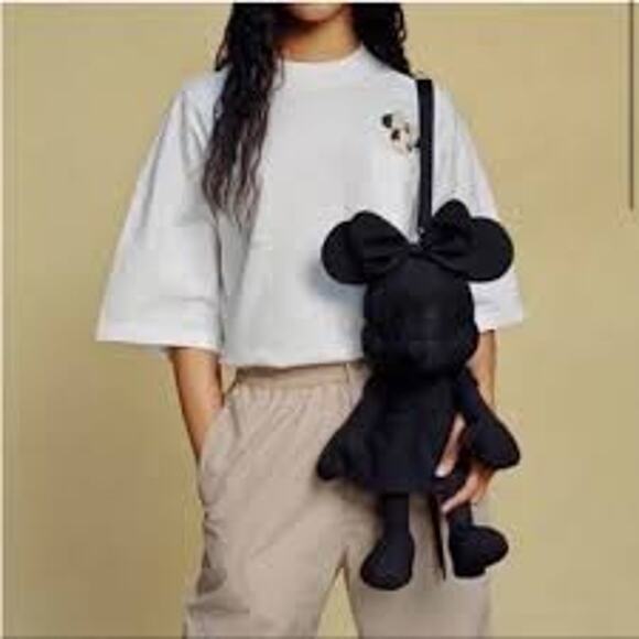 Zara Disney Ambush Minnie Mouse black cotton backpack limited edition New NWT - Picture 1 of 6